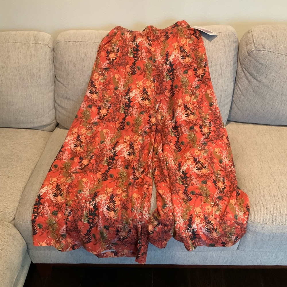 Rewash Red Floral Hippie Pants